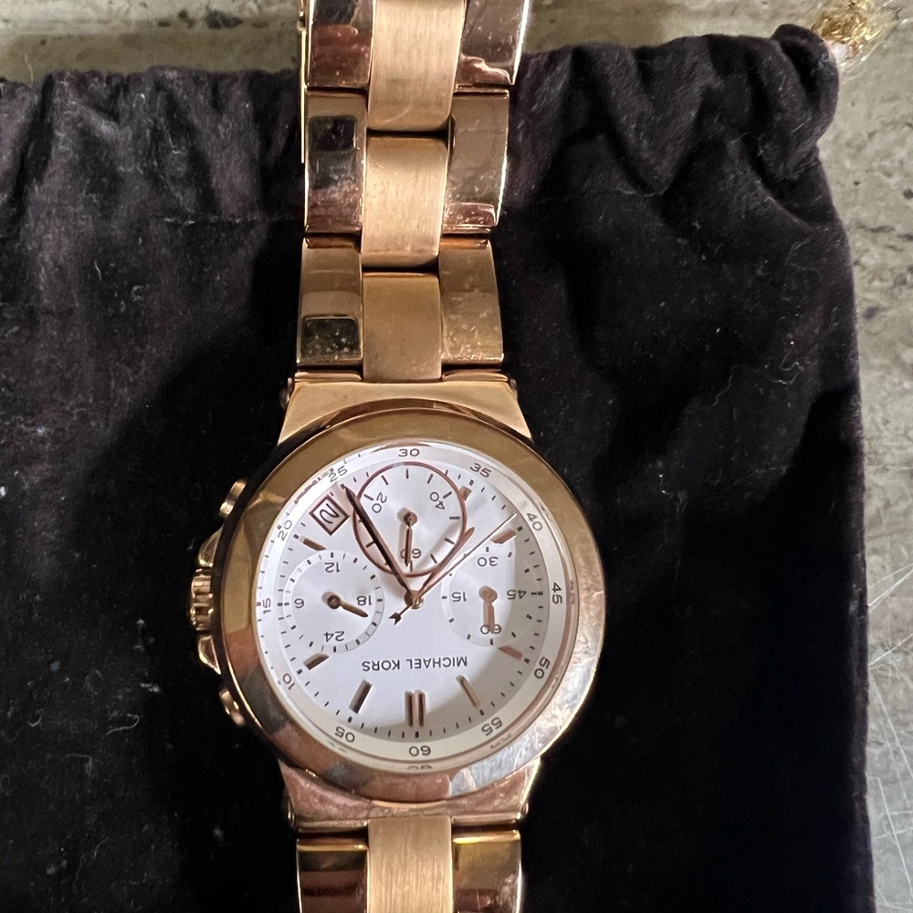 Michael Kors Rose Gold Chronograph Watch